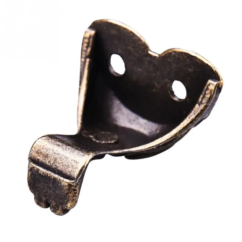 4Pcs/set Antique Alloy Jewelry Furniture Leg protector Gift Box Wood Case Decorative Feet Leg Corner For Furniture