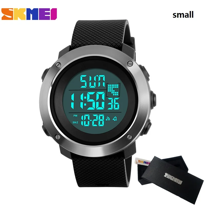 SKMEI Брендовые мужские и женские спортивные часы хронометр двойной цифровой светодиодный электронные часы мужские военные часы Relogio Masculino - Цвет: black