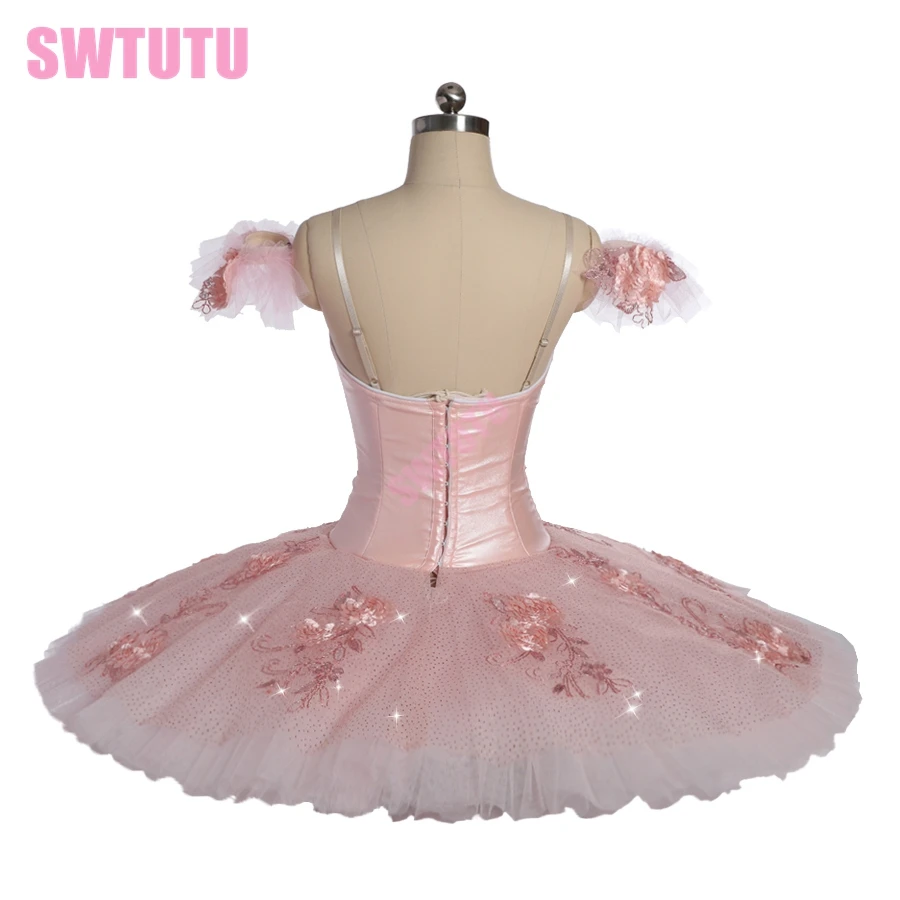 Newest Adult Peach  YAGP competiton professional ballet tutu girls flower fairy pancake doll performance ballet costume BT9172