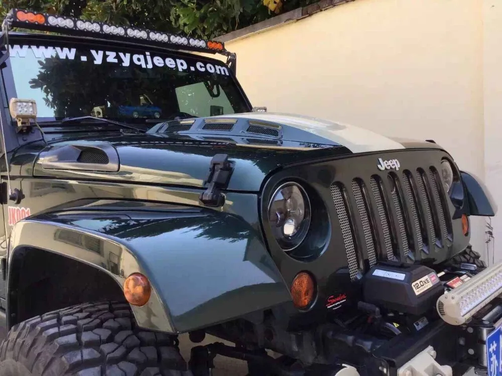 J076 бленда мстителя черная сталь для jeep wrangler 2007 2017 автомобильные аксессуары