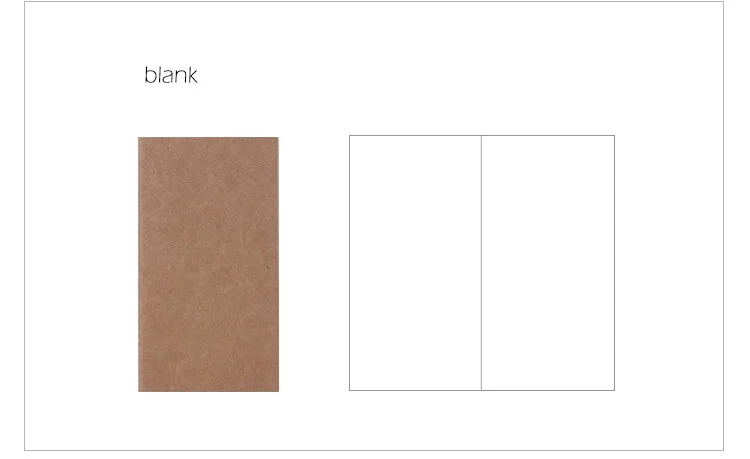 blank Блокнот из крафт-бумаги, канцелярские принадлежности, дневник, ежедневник, ежедневник, еженедельник, книга, живопись, путешествия, школьные, офисные принадлежности sl1181 - Цвет: blank