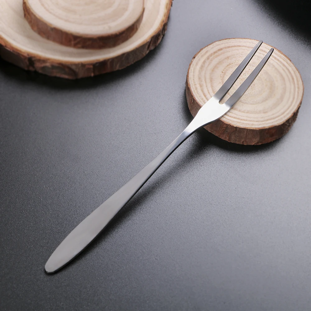 NICEYARD Stainless Steel Fruit Fork Dessert Cake Salad Tableware Sturdy and Sharp Restaurant Party Supplies | Дом и сад