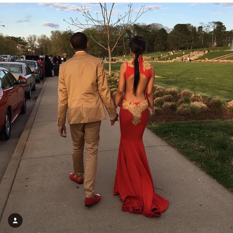 High-Neck-Sleeveless-Long-African-Prom-Dress-2017-Gold-Appliques-Mermaid-Red-Long-Chiffon-Prom-Dresses (1)