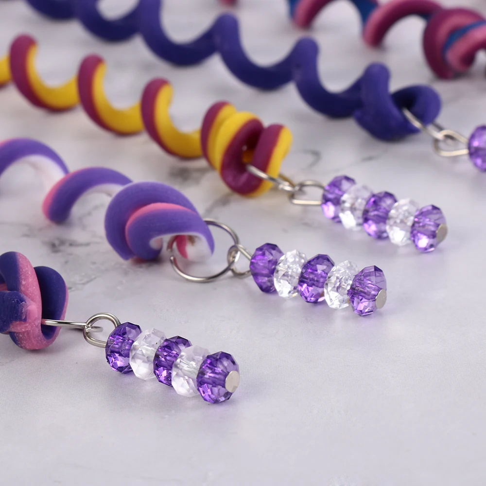 Fashion Rainbow Color Curler Hair Braid for Cute Girl Hair Styling Tools Hair Roller Braid Hair Styling Accesories 6 Pcs/lot