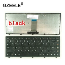 GZEELE – clavier d'ordinateur portable US, nouveau, pour Lenovo G400S G405S S410p G400AS G410s Z410 g405s FLEX14A FLEX14g Flex 14D, cadre noir et argent