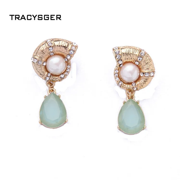 

AB-ed00314 /TRACYSGER/ New Alloy lovely Snail Girl earrings