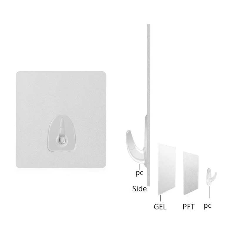1/6/10PCS прочная прозрачная самоклеящаяся двери стены Вешалки присоски Настенные Крючки вешалка Кухня Аксессуары для ванной комнаты