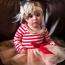 Платье для маленьких девочек; модная одежда в красно-белую полоску с бантом; Повседневное платье до колена; сезон весна-осень