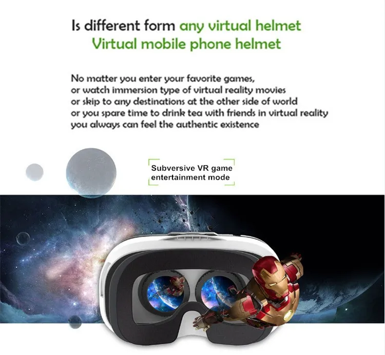 FIIT VR 3D Virtual Reality Video Helmet Cardboard 2.0 VR Glasses Box for 4.0-6.5 inch Smartphone Lightweight Ergonomic Design (3)