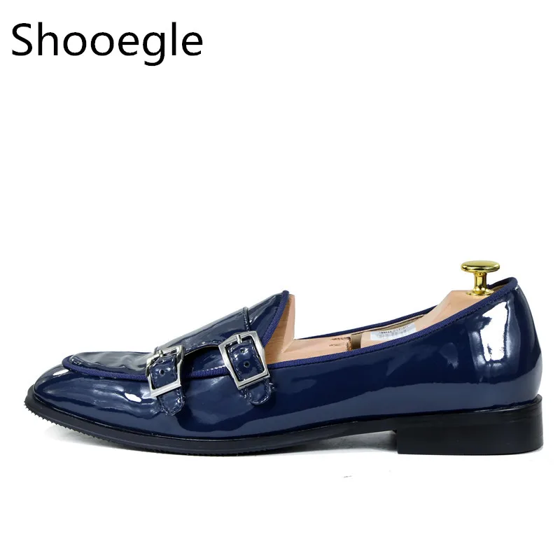 

Spring Men Dress Shoes Slip On formal dress double monk buckle straps business wedding brogues shoes zapatos hombre