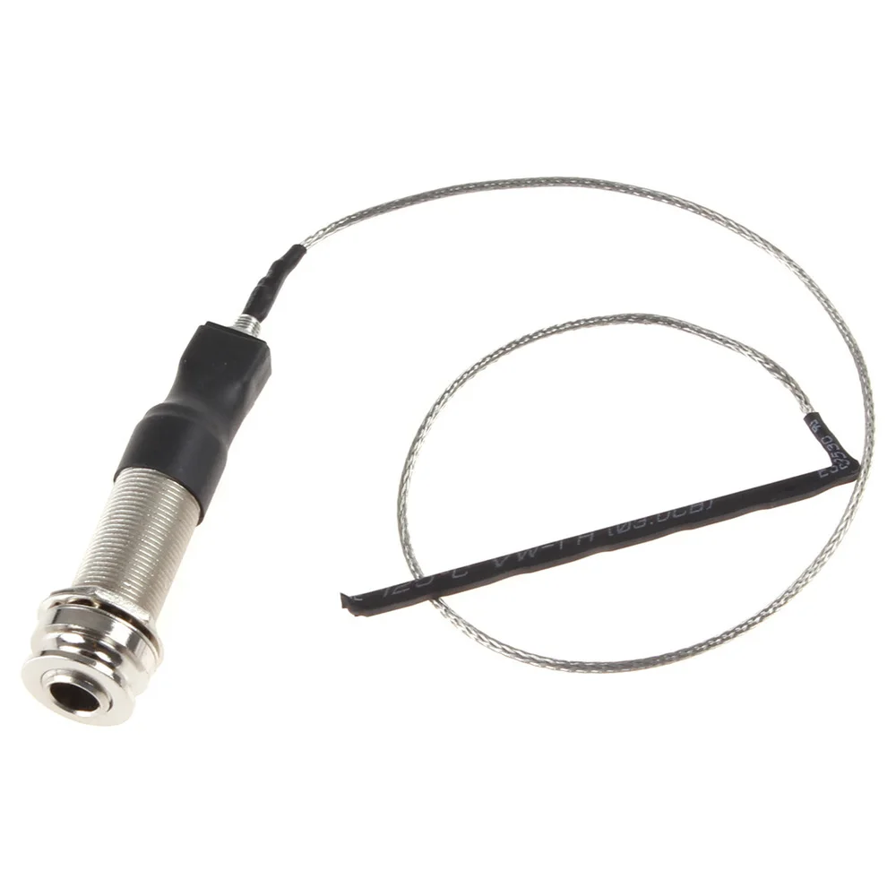 1Set 1/4" Stereo End Pin Jack Connection with Electric Box Guitar Folk Piezo Pickup Under-saddle Passive