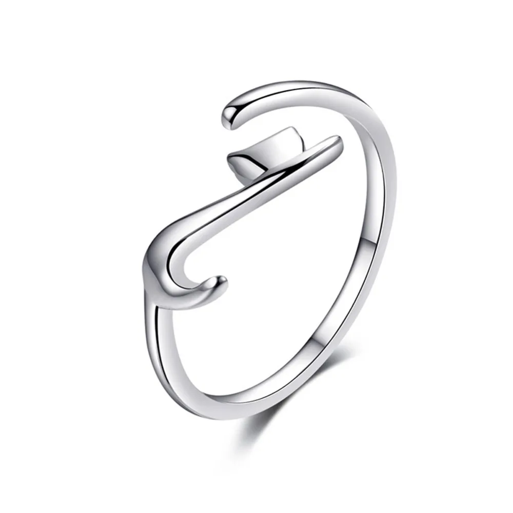 Silver Sticky Cat with Long Tail Finger Ring Women Adjustable Engagement Jewelry | Украшения и аксессуары