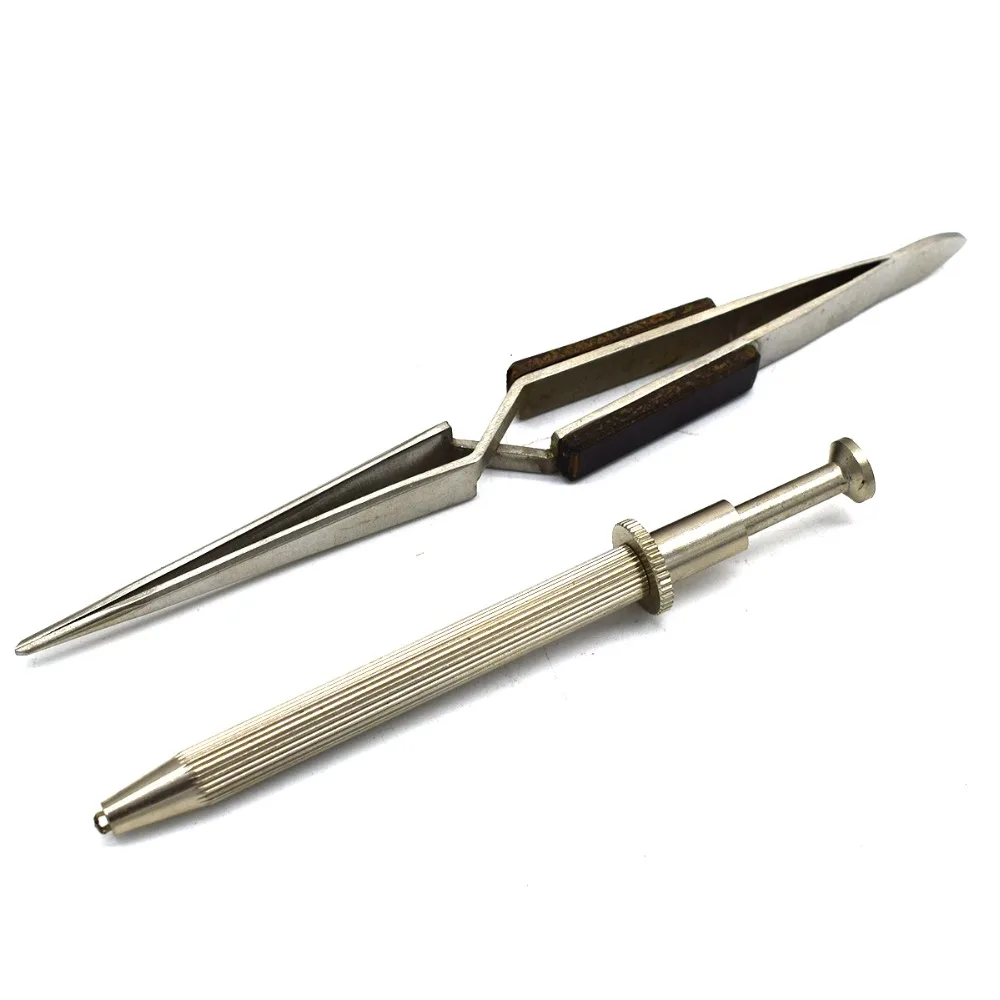 2PCS Jewelry Tool Set Welding Fibre Straight Nose Tweezers & Diamond Pick Up | Украшения и аксессуары