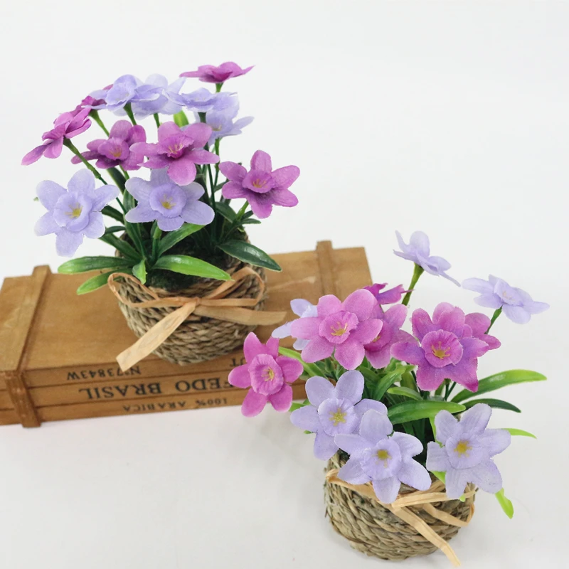 JAROWN Simulation Daffodil Set Artificial Narcissus Flower Silk Flower Plants Wedding Flores Home Decoration (2)