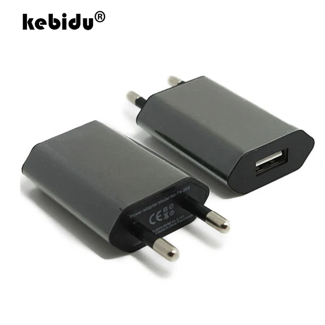 Chargeur/adaptateur USB UE Noir 5V 2A