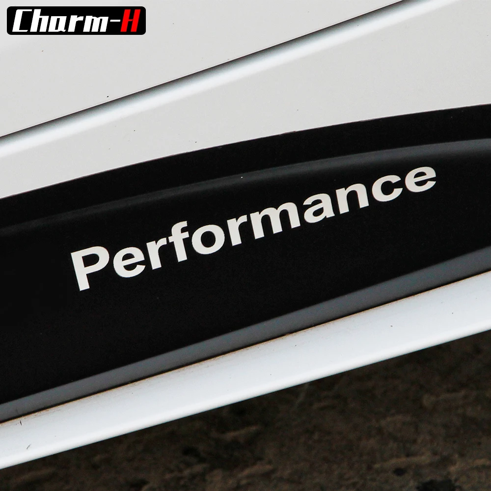 2X M Sport Performance Side Skirt Sills Stickers For BMW F30 F31 F32 F33 F15 F16 F10 F11 E90 E60 E61 G30 5D Carbon Fiber Decals