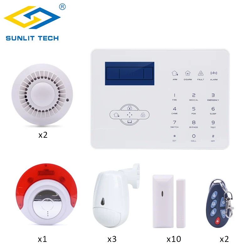 Focus Wireless GSM PSTN Alarm System Kit APP Remote Control 433MHz Home Smart Burglar Security