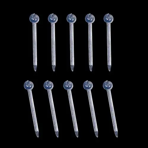 

20 Pcs Womem's Clear Plastic Nose Bone Ear Studs Rings Body Piercing Jewelry