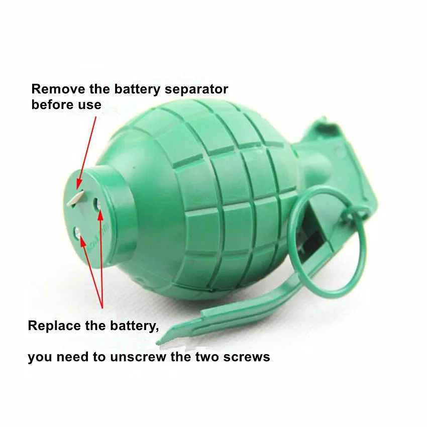lower price  1PCS Jokes Gags Pranks Maker Outdoor Sports Sound and light simulation hand Grenade Funny & Tricky 