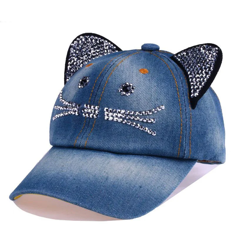 MAERSHEI/детская бейсбольная кепка с кошачьими ушками; милая ковбойская шляпа с заклепками для мальчиков и девочек