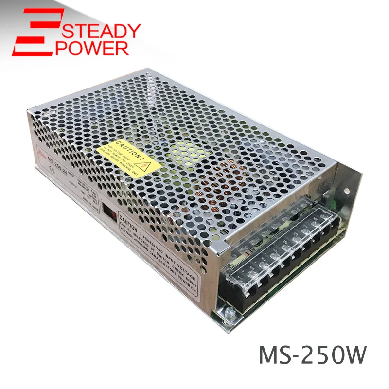 

slim MS-250-12 smps transformer ac dc regulated 250w power supply unit 12 volt 20 amp led strip lights driver