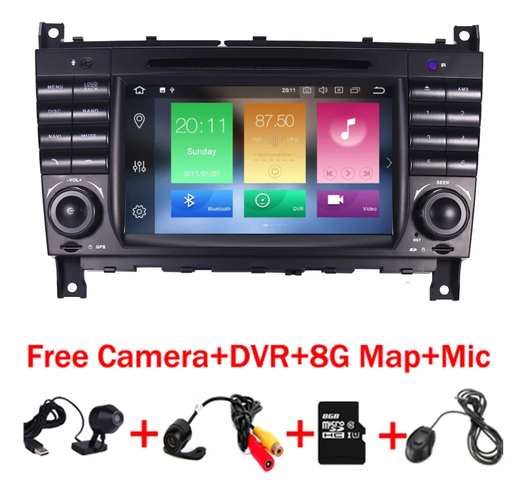 Android 8 0 автомобильный DVD для Mercedes Benz C Class W203 2004 2007 c200 C230 C240 C320 C350 CLK W209 2005 СБ Navi GPS