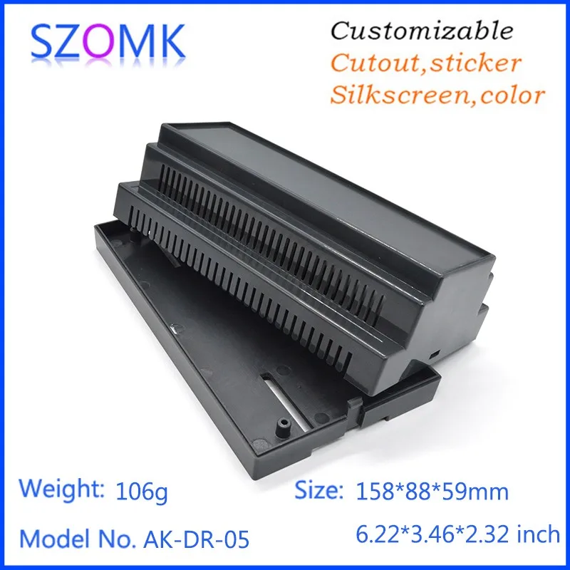 szomk din rail plastic enclosure for electronics project plastic junction box distribution box plastic housing PLC enclosure for pcb (8)