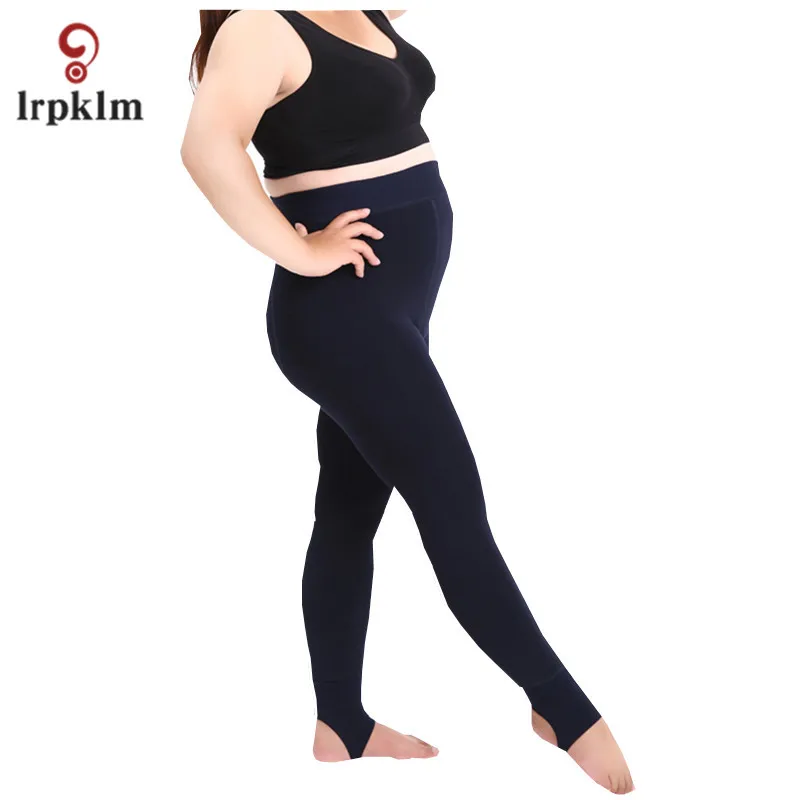 

2017 Large Size Women's Leggings High-Quality Fabric High Elastic High Waist Plus Velvet Thick Black Wine Red Leggings DK21