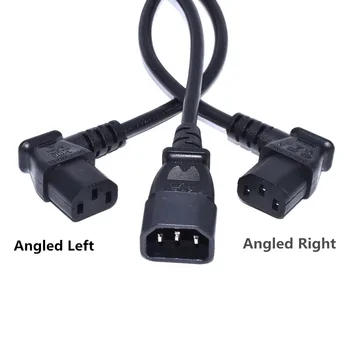 

IEC320 C14 male plug to C13 left/ Right Angle electrical wire computer cable power cord 3*0.75mm square,any power cord customize