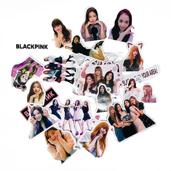 

1 Pack K-POP BLACKPINK Decal Stickers JISOO JENNIE ROSE LISA Paper Stationery Stickers Fans Collection Gift