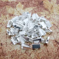 100pcs Silver Tone Fasteners 10MM end clasps Connector Clasps Xmjk0033