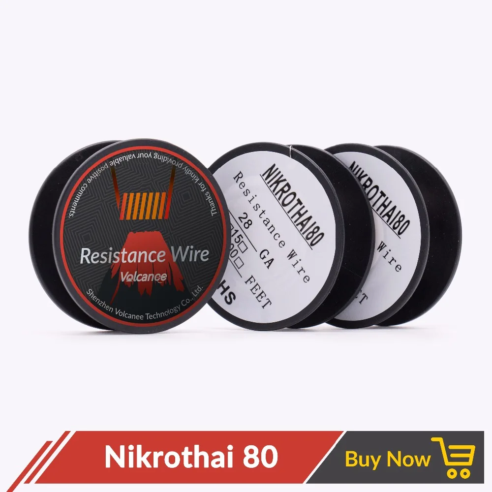 

Volcanee 30feet/roll Ni80 Nichrome 80 Wire Heating Coil wires 26GA 28GA 30GA 32GA DIY coils for RDA RBA RTA as Nichrome wire