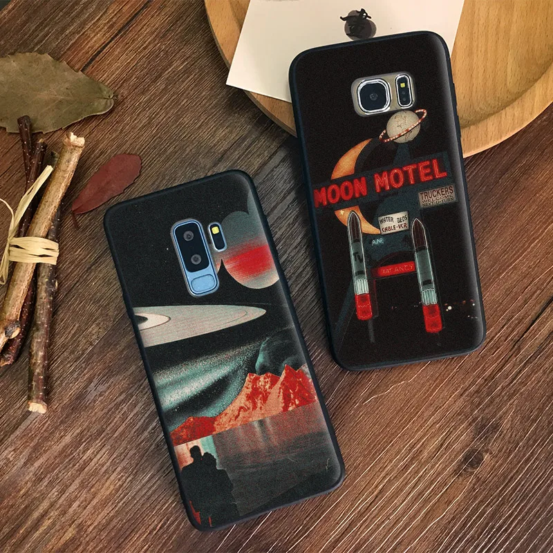 

Aesthetic pattern TPU Soft Silicone Phone Case Shell Cover For Samsung S7 Edge S8 S9 Plus Note 8 9