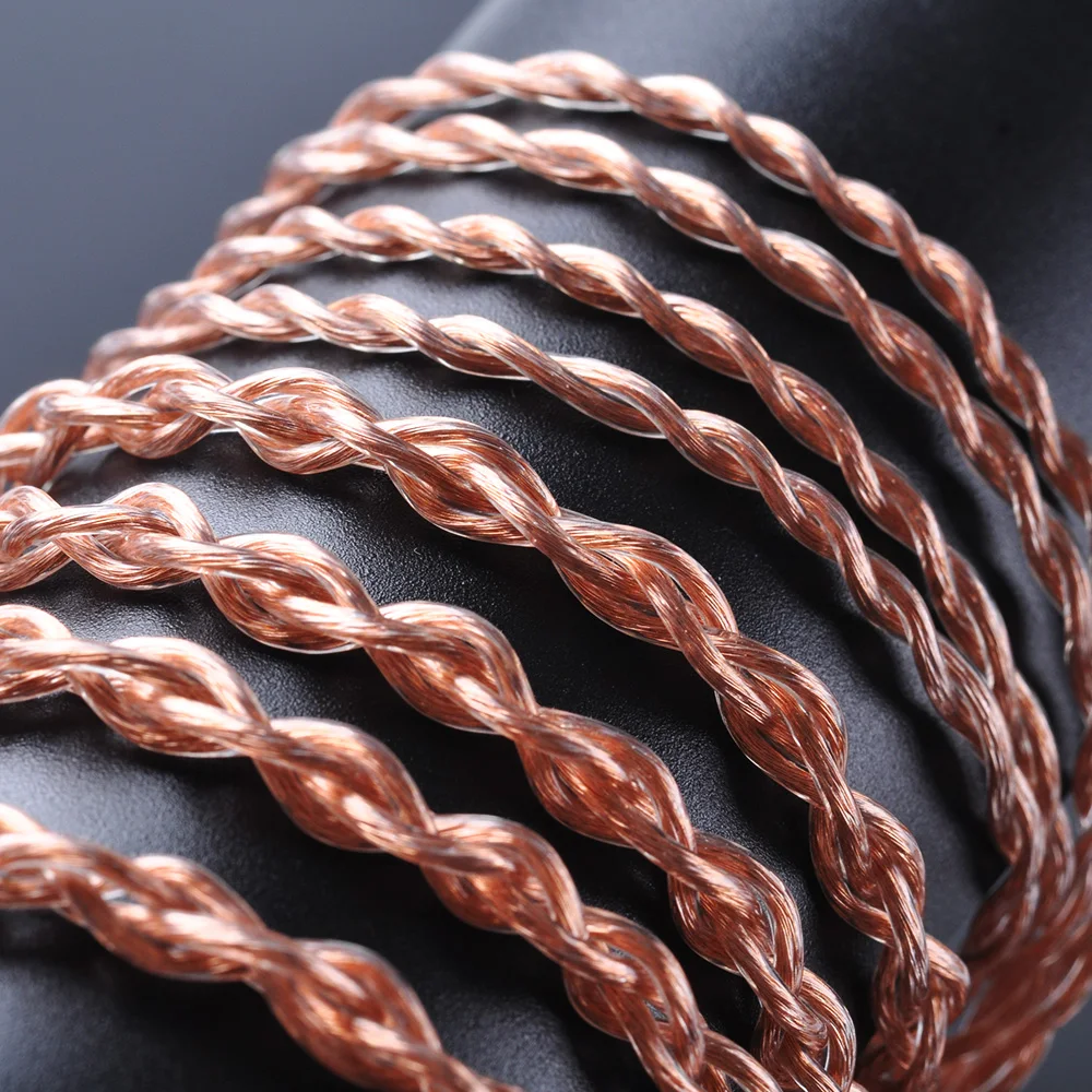 OFHC 24 AWG 6N медный кабель высокой чистоты 2 5/3 5/4 4 мм сбалансированный с MMCX/2PIN/QDC для KZ