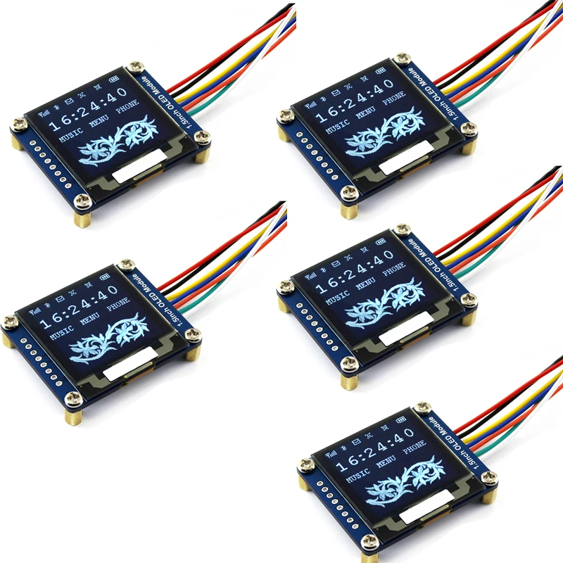 5 шт. 1 дюйма SPI I2C OLED дисплей белый SSD1327 128x128 ЖК экран 3 в для Arduino Raspberry Pi STEM32 16 серые