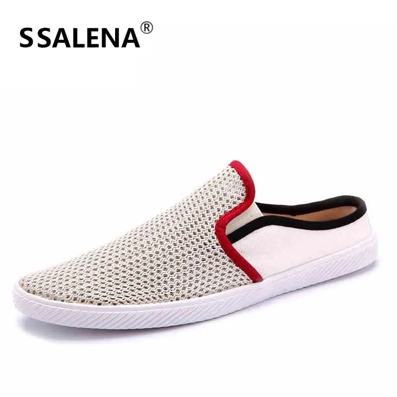 Men Casual Lightweight Flat with Slippers Breathable Mesh Loafers ...