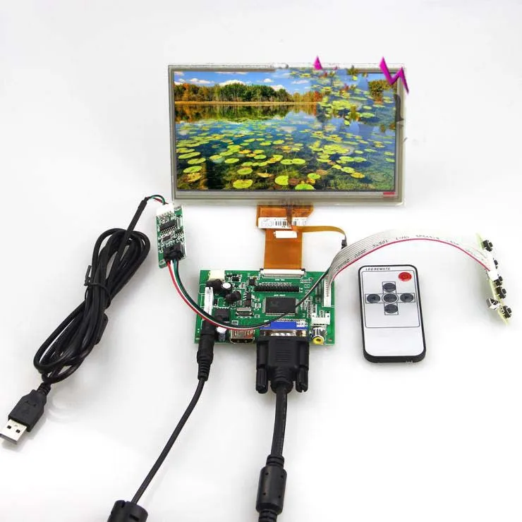 

HDMI input LCD controller board VS-TY50-V2+7inch 800x480 AT070TN90 lcd panel+Remote control