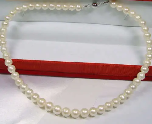 

fast 9-10MM SOUTH SEA NATURAL PINK PURPLE PEARL NECKLACE 17"AQW