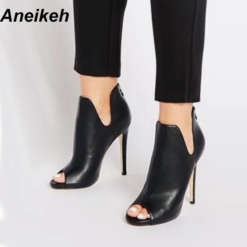 US $17.63 32% OFF|Aneikeh New Design Women Chelsea Boots Black Open Toe High Heels Shoes Spring Autumn Woman Ankle Boots Size 35 40 938 119# in Ankle US $17.63 32% OFF|Aneikeh New Design Women Chelsea Boots Black Open Toe High Heels Shoes Spring Autumn Woman Ankle Boots Size 35 40 938 119# in Ankle