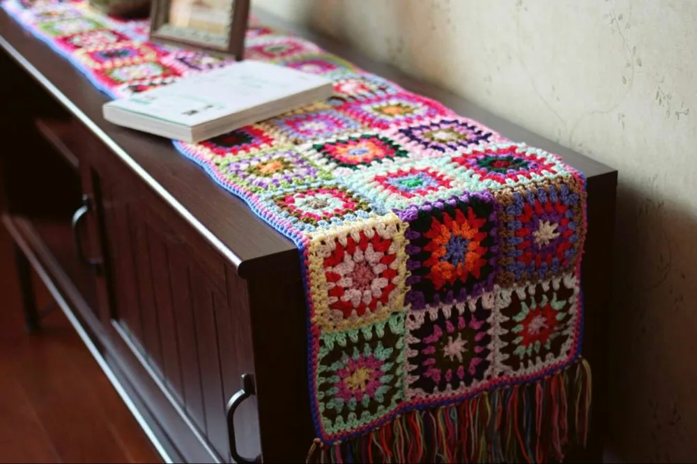 Новое поступление японский стиль вязаное крючком кружево, хлопок одеяло с цветами для домашнего декора крючком одеяло мягкое детское одеяло
