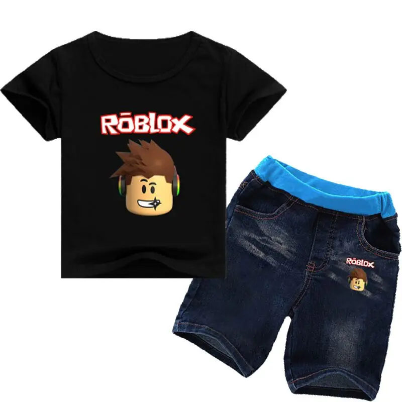 2 8years Bobo Choses Summer 2018 Roblox Game Boy Summer Set Two Piece Toddler Girl Clothing Children Clothes Tshirtjeans Sports In Clothing Sets From - baby roblox size
