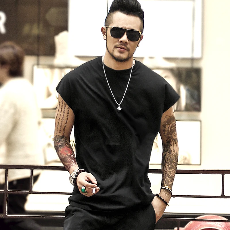 Download Summer New Men Casual Cotton sleeveless T shirt Loose mens ...