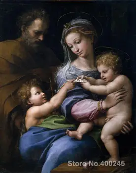 

Family Portrait Paintings Raphael sanzio's Madonna della rosa Wall Art High quality Hand painted