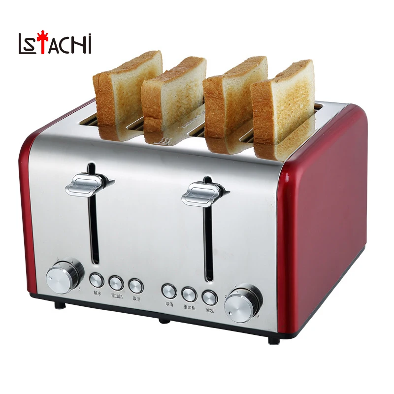 

LSTACHi 4 slices Toaster Stainless steel automatic toaster electric oven toaster breakfast machine Baking Heating bread machine