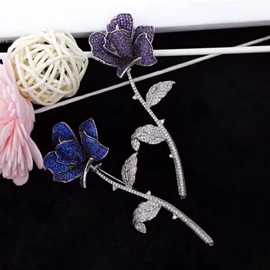

Designer Fashion 925 Sterling Silver Jewelry 3A Cubic Zirconia Party Brooch