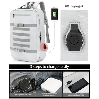 

Luxury Design Men USB Charger Backpacks Bag Waterproof Laptop Backpack Travel Anti-theft Travel Backpack