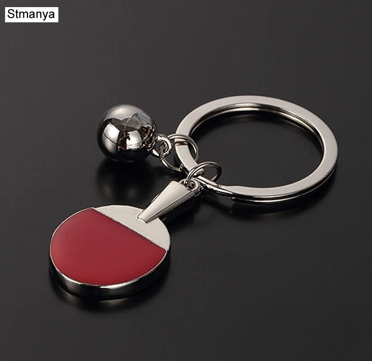 

Pingpong Keychain New metal Keychain Car Key Chain Key Ring Sports Bag Pendant Keyring For Men Women Gift wholesale1-18135