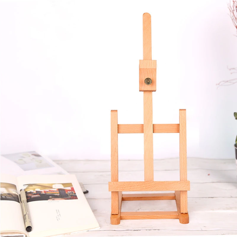 High quality Assembly Wood Easel Artist Desk Easel Multifunction Painting Portable Miniature Desk Fixing Easel