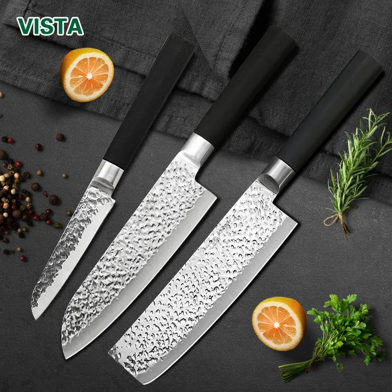 

Myvit kitchen knife Set Japanese Style Kitchen knife Meat Cleaver Fruit Paring knife stainless steel Chef Knife