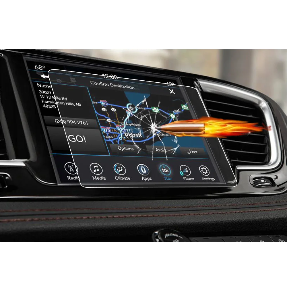 Защитная пленка для экрана Buendeer 8 4 дюйма GPS Chrysler pcifica/Chrysler pcifica Hybrid L LX TOURING PLUS 2019 2018